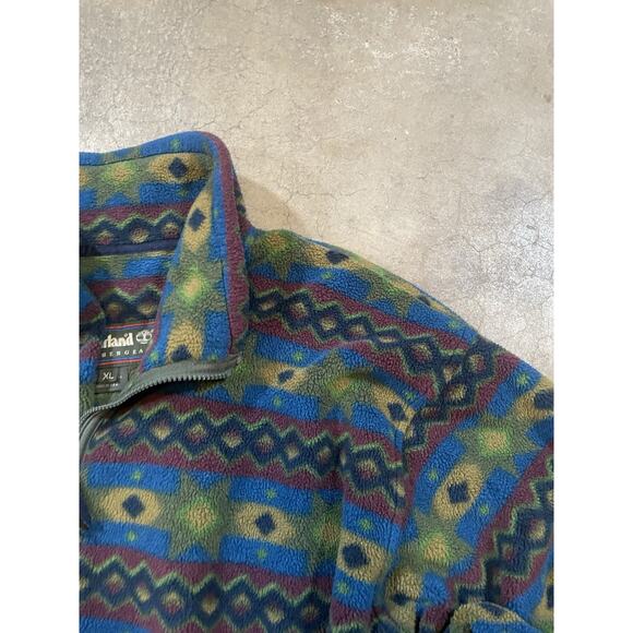 Vintage style Holiday Timberland Colorful Sherpa Fleece Size XL - Picture 4 of 6